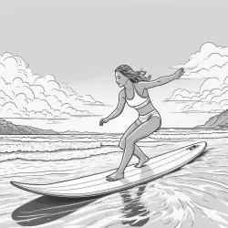 Surfer na morzu