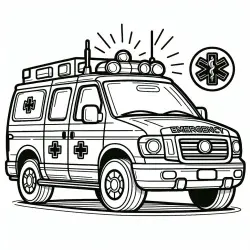 Ambulans z klaksonem i syreną